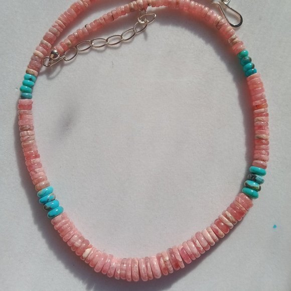 Jay King Jewelry - Jay King Mine Finds .925 Rhodochrosite & Turquoise necklace, Sterling Silver